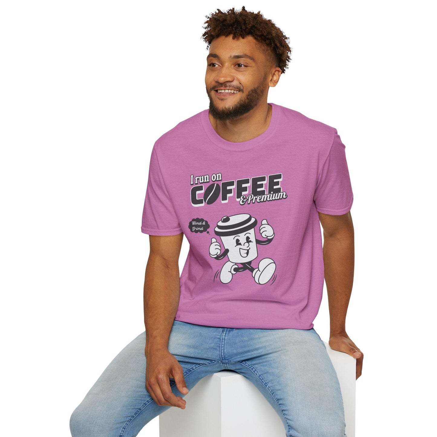 Insurance agents run on coffee and premium retro vintage t shirt soft heathered
