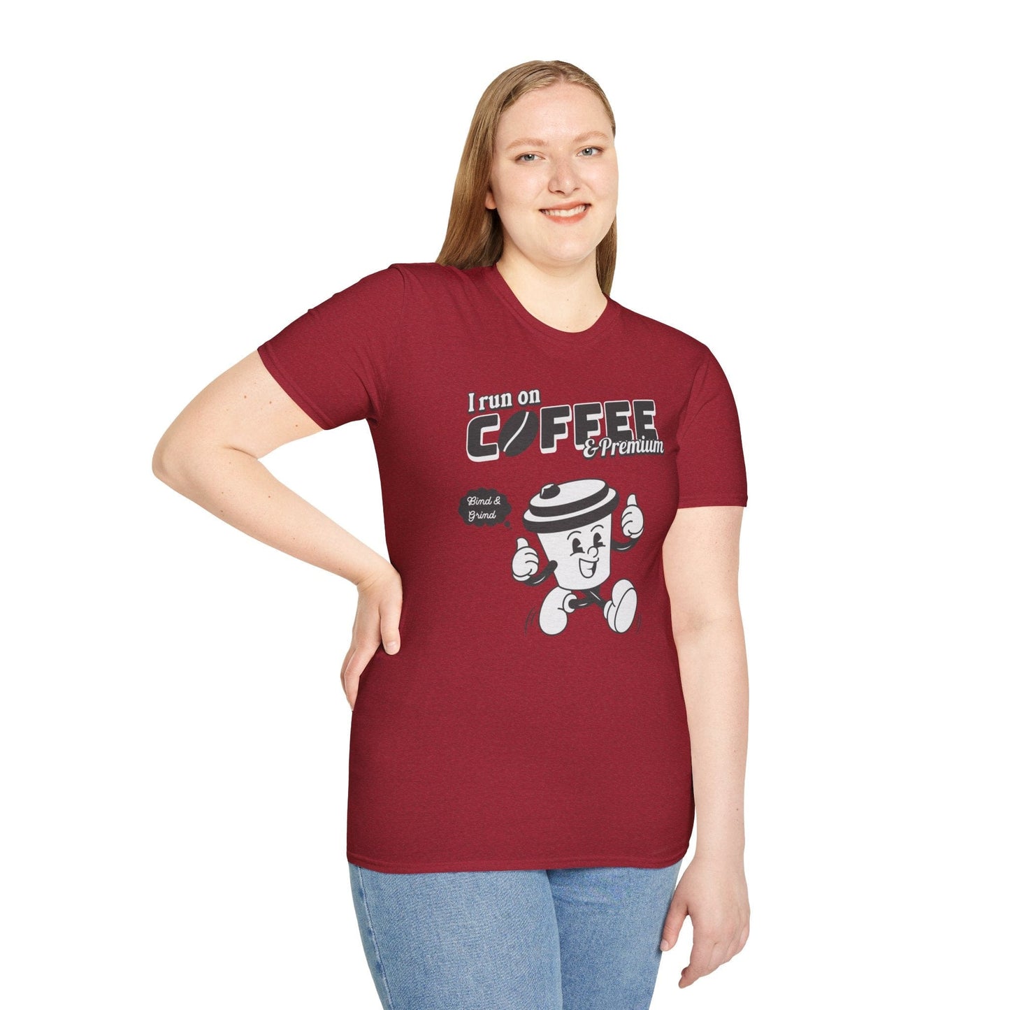 Insurance agents run on coffee and premium retro vintage t shirt soft heathered