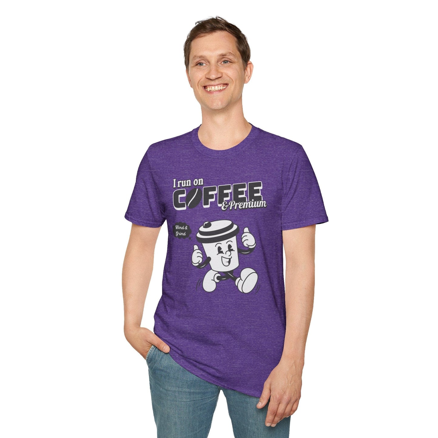 Insurance agents run on coffee and premium retro vintage t shirt soft heathered