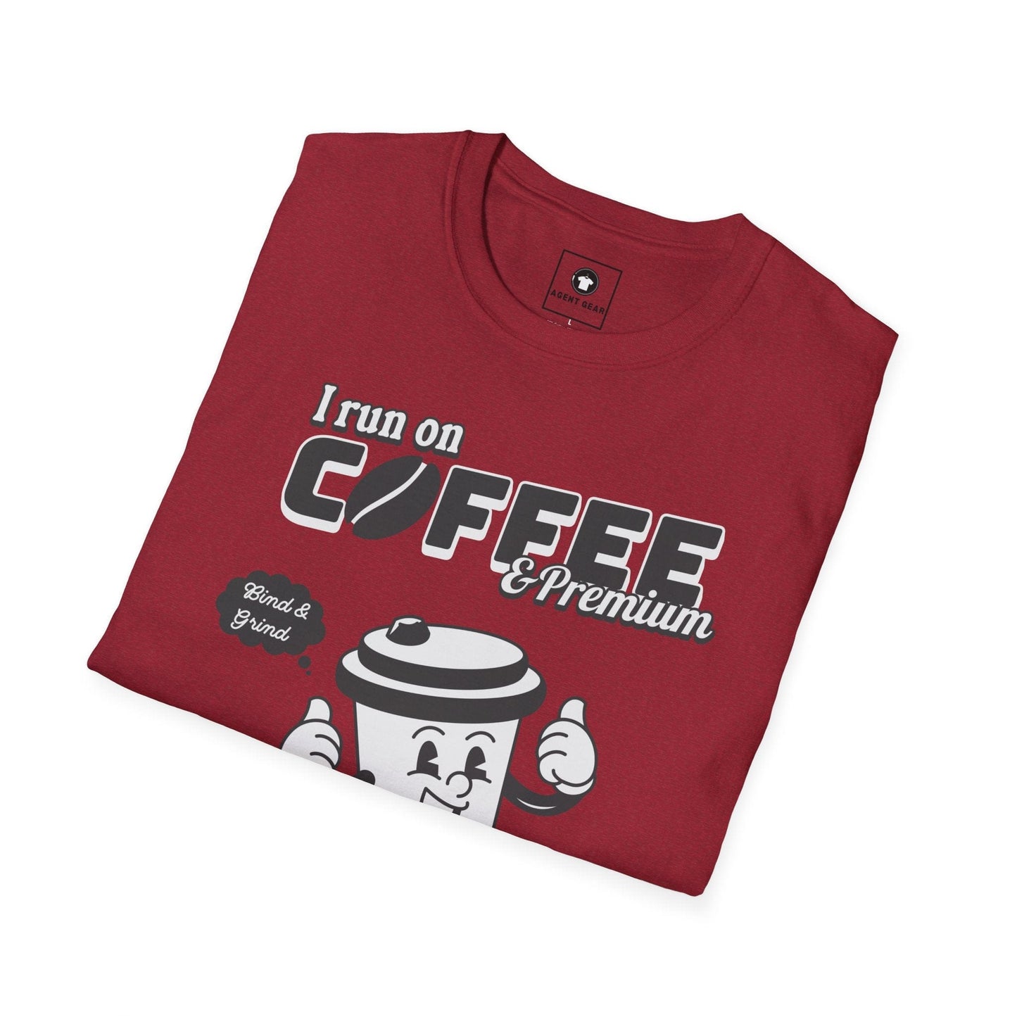 Insurance agents run on coffee and premium retro vintage t shirt soft heathered