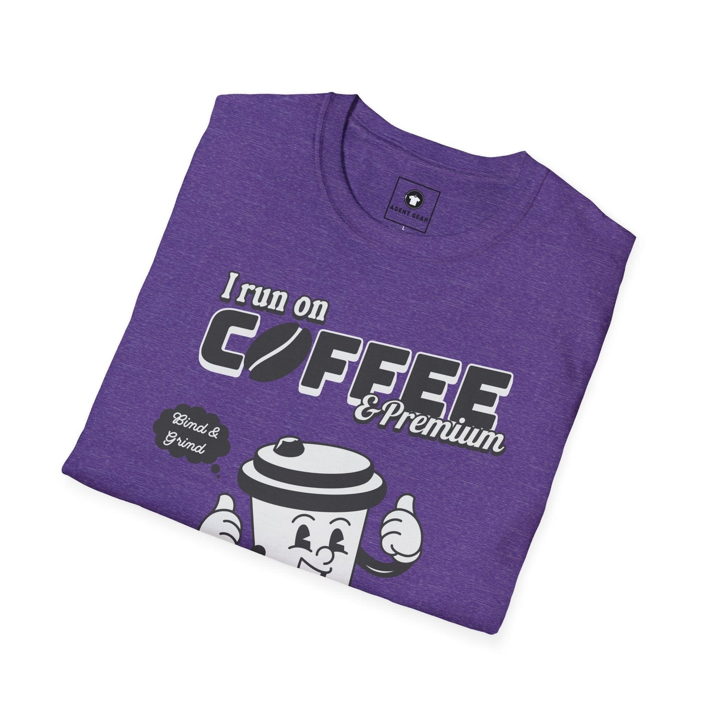 Insurance agents run on coffee and premium retro vintage t shirt soft heathered