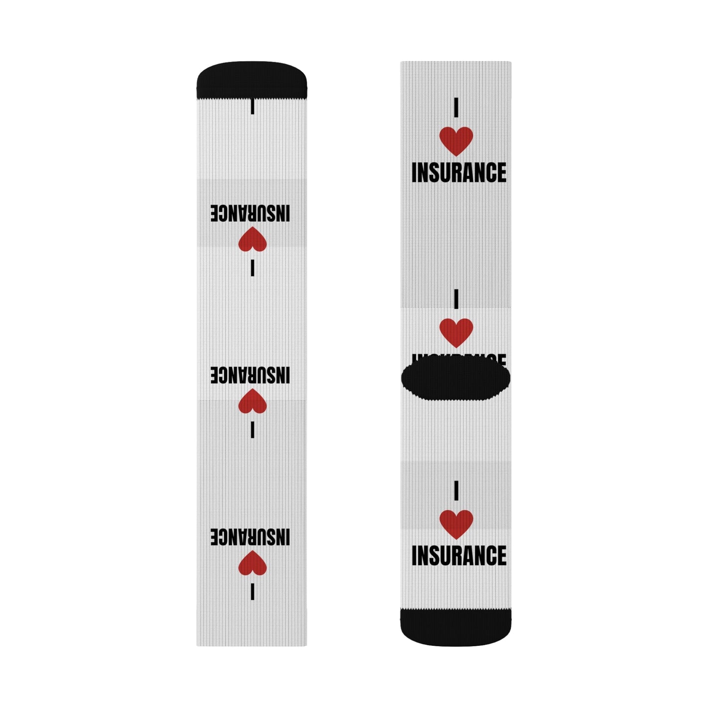 Printify All Over Prints M I love Insurance Sublimation Socks