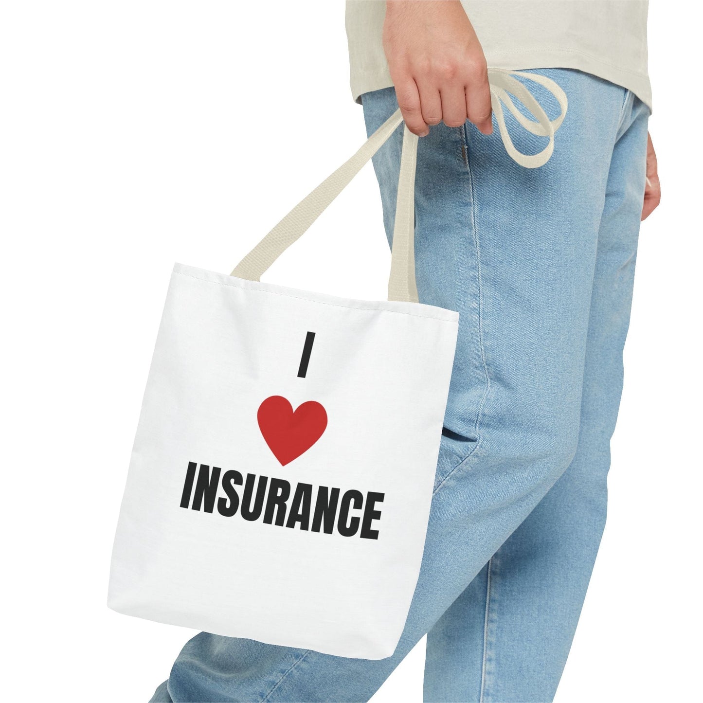 Printify Bags I Love insurance all purpose tote bag for insurance professionals