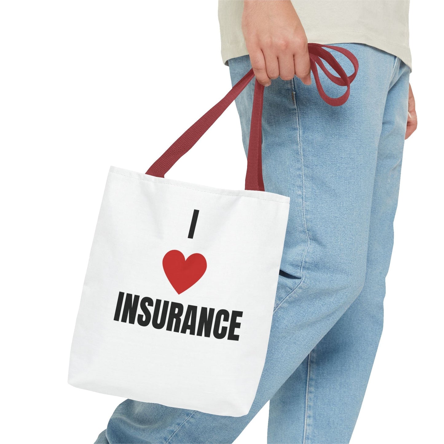 Printify Bags I Love insurance all purpose tote bag for insurance professionals