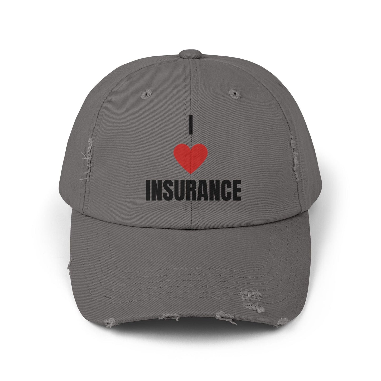 Printify Hats Nickel / One size I love Insurance Unisex Distressed Cap