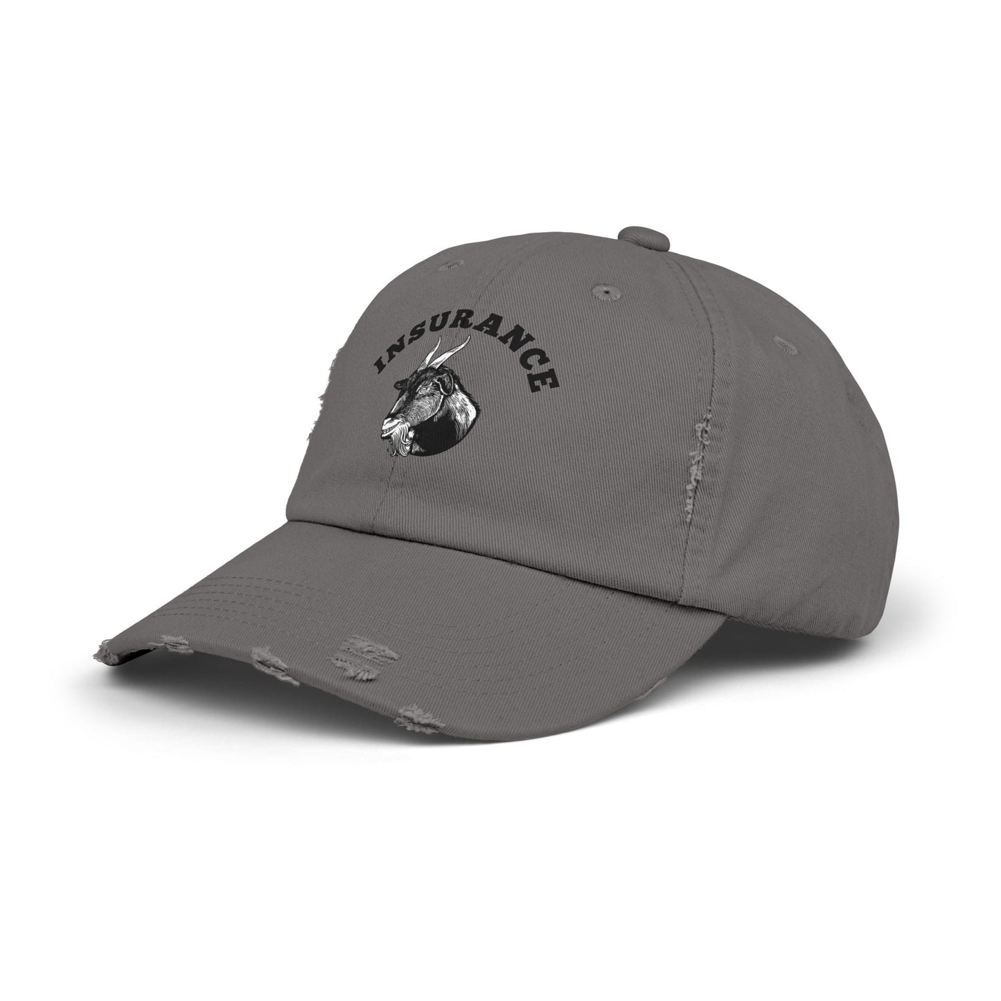 Printify Hats Insurance Goat Unisex Distressed Cap