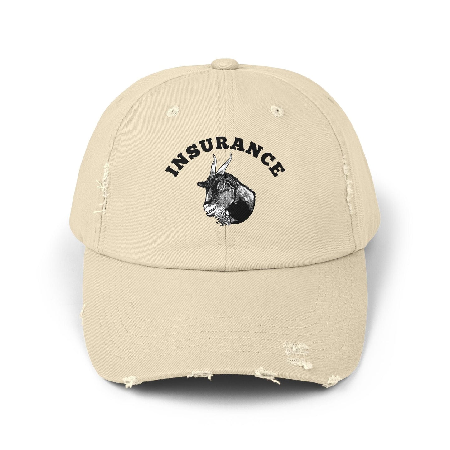 Printify Hats Stone / One size Insurance Goat Unisex Distressed Cap