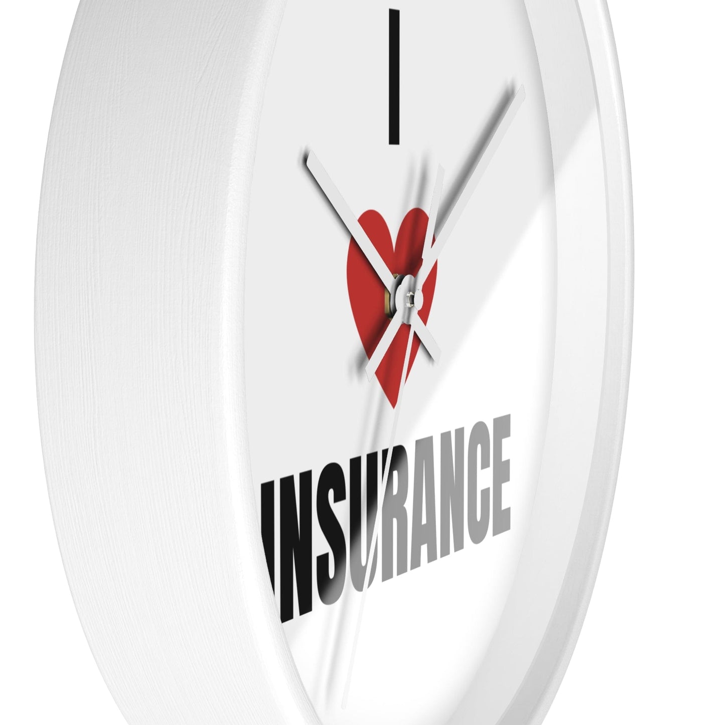 Printify Home Decor I Love Insurance Wall Clock - Unique Office Decor for Insurance Professionals