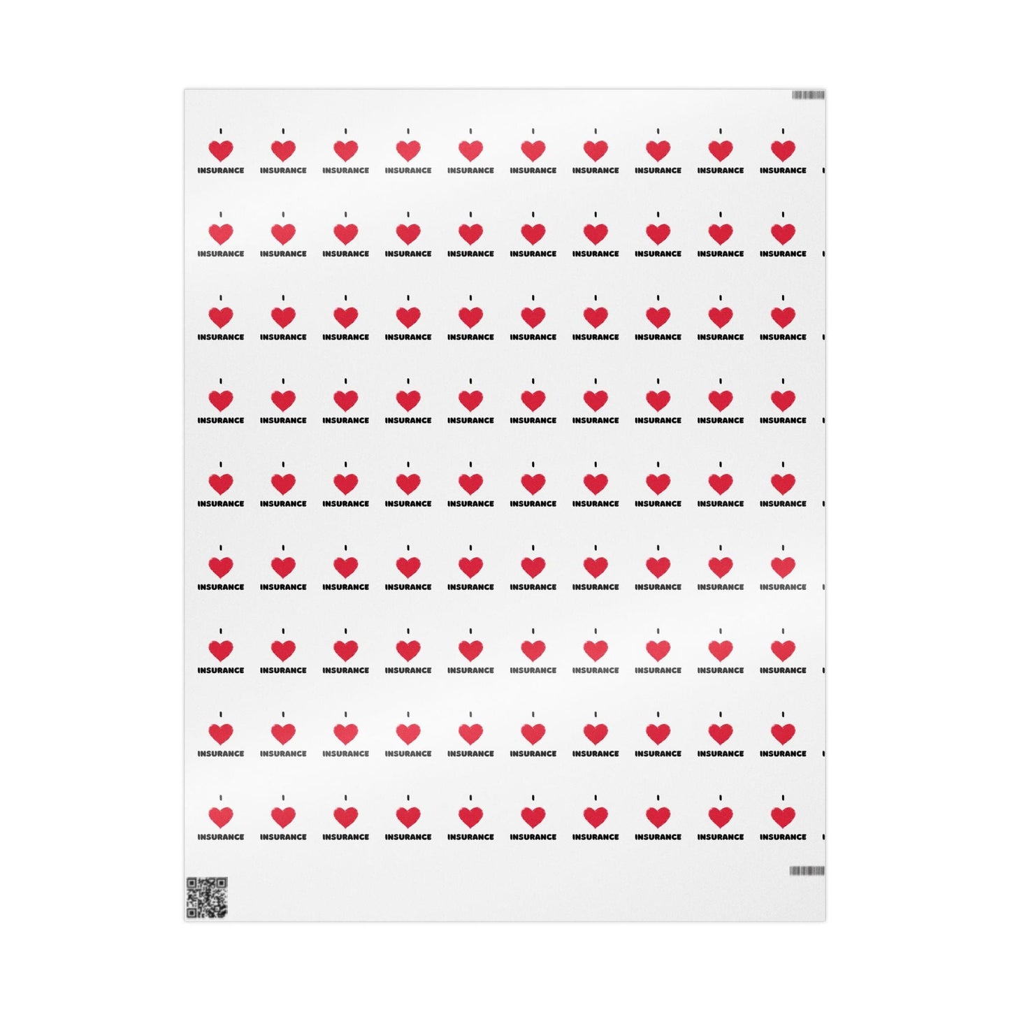 Printify Home Decor 30" x 36" / Glossy I love insurance wrapping paper for insurance agents gifts