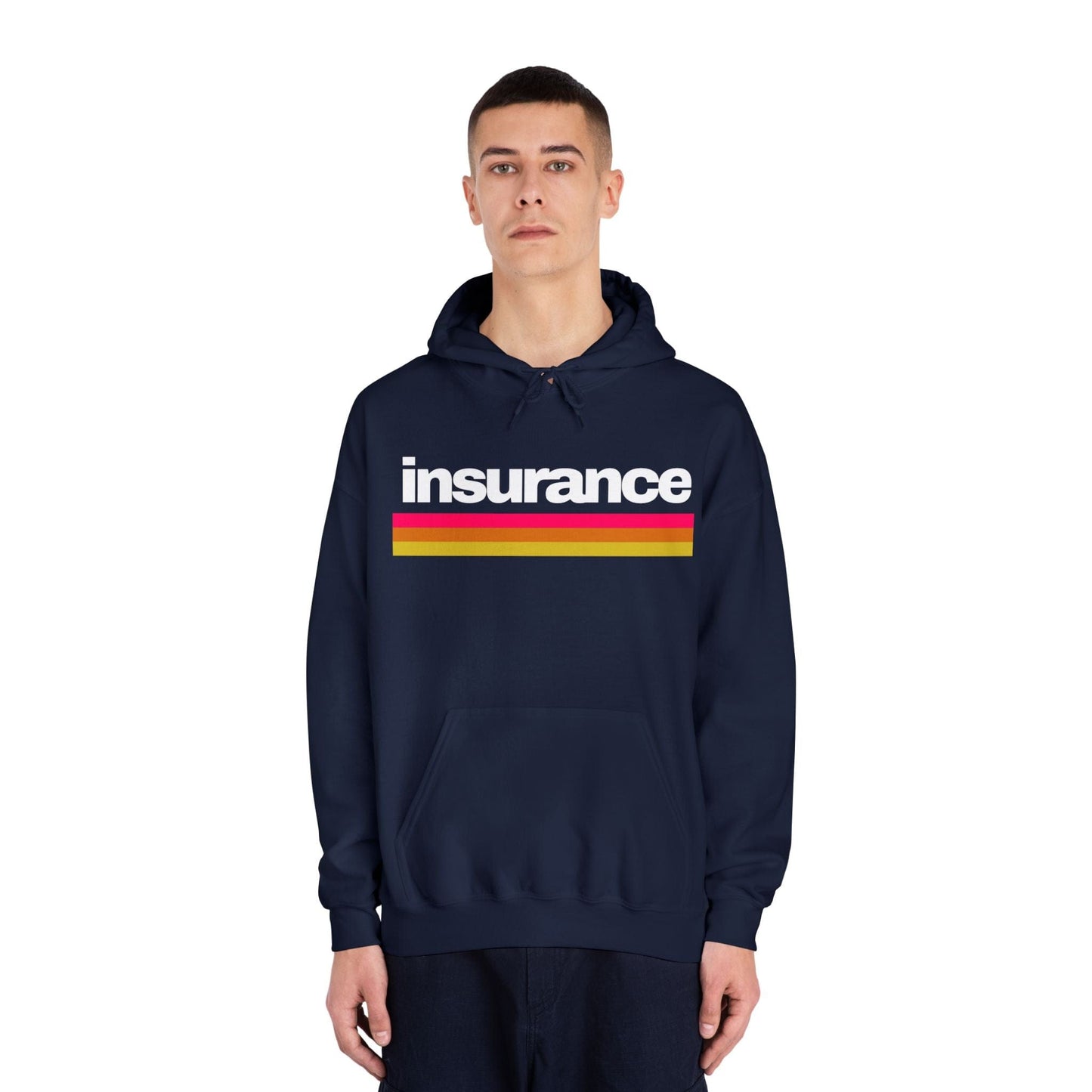 Printify Hoodie Vintage Insurance Retro Style Hoodie - Unisex DryBlend® Sweatshirt