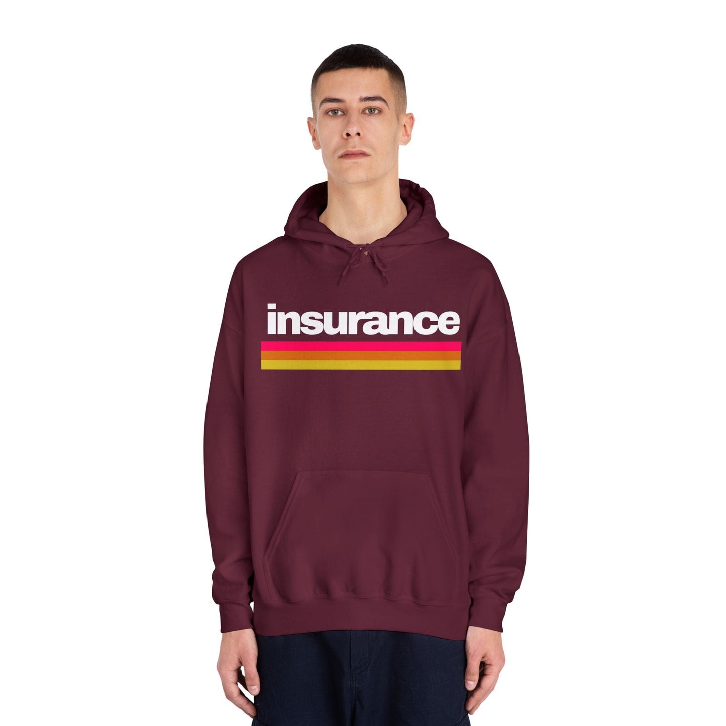 Printify Hoodie Vintage Insurance Retro Style Hoodie - Unisex DryBlend® Sweatshirt