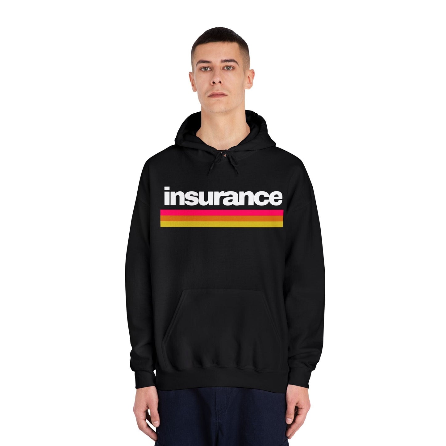 Printify Hoodie Vintage Insurance Retro Style Hoodie - Unisex DryBlend® Sweatshirt