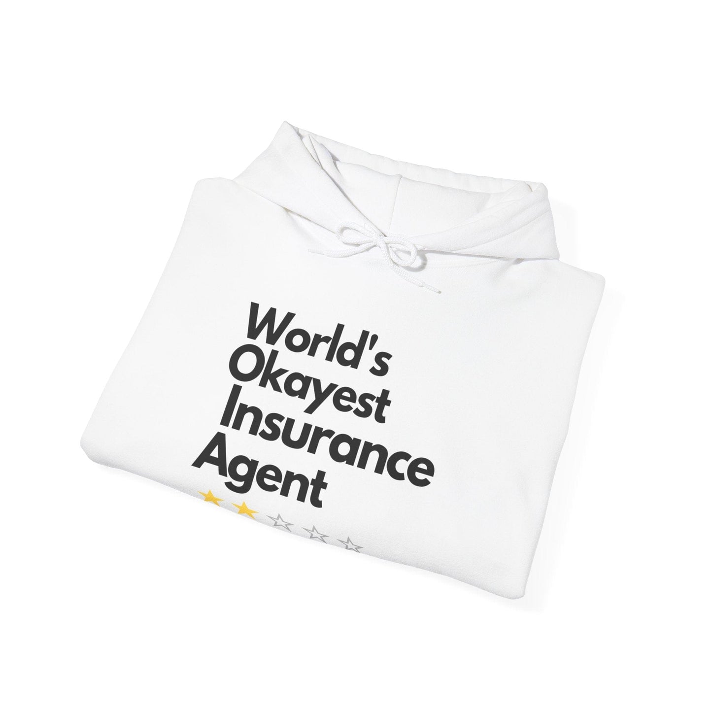 Printify Hoodie World's Okayest Insurance Agent Funny Gift Unisex Heavy Blend Hooded Sweatshirt