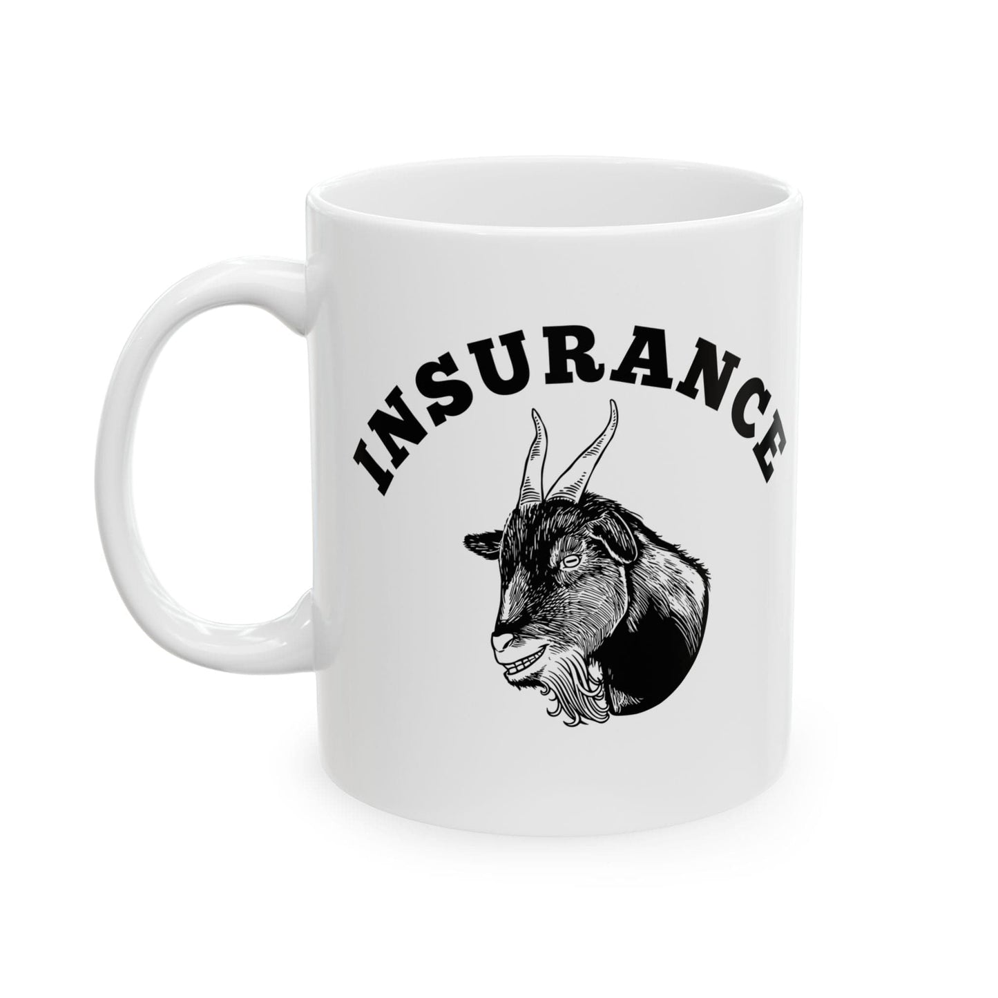 Printify Mug Goat of Insurance Ceramic Mug, (11oz, 15oz)