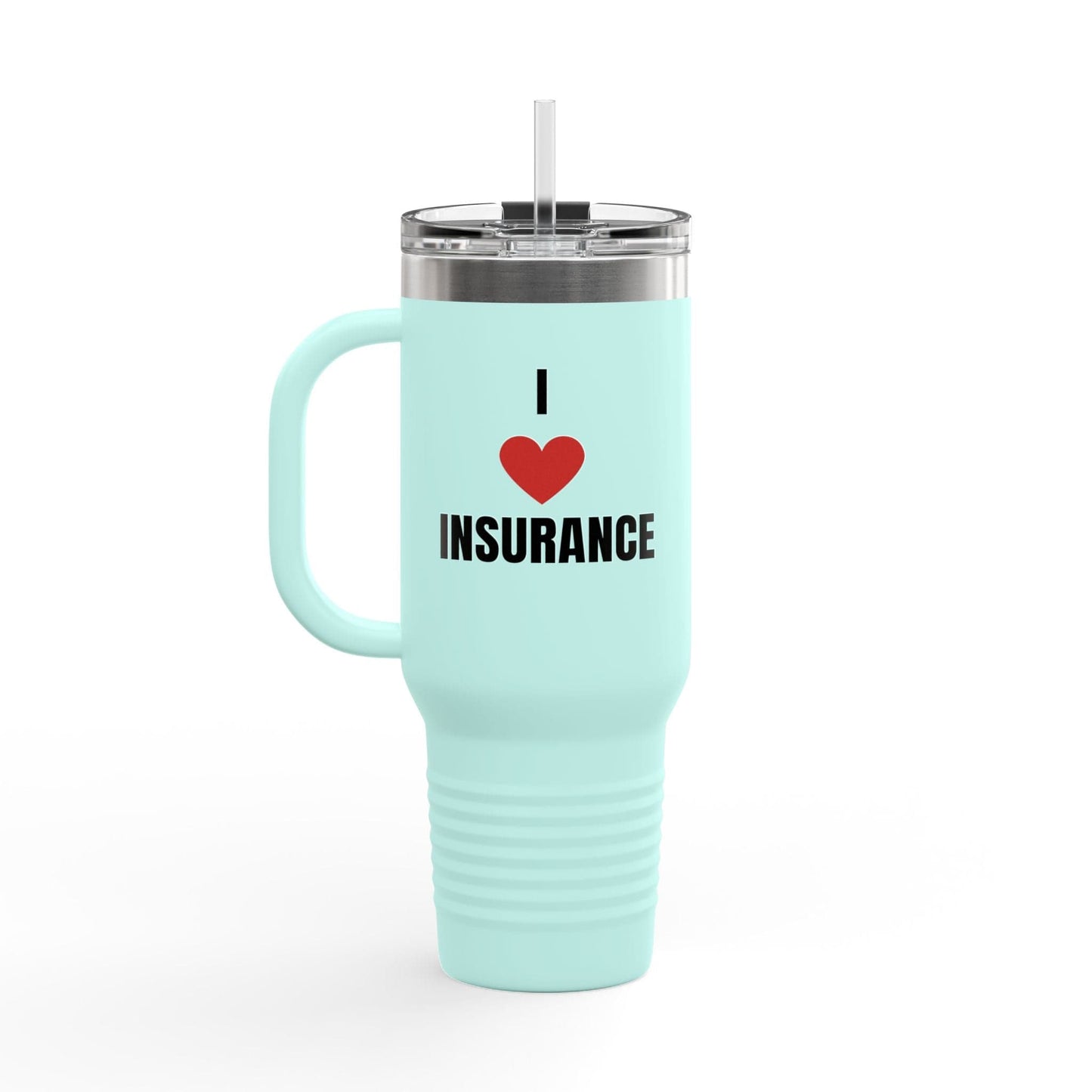 Printify Mug I love insurance personalized agency Insulated Travel Mug, 40oz