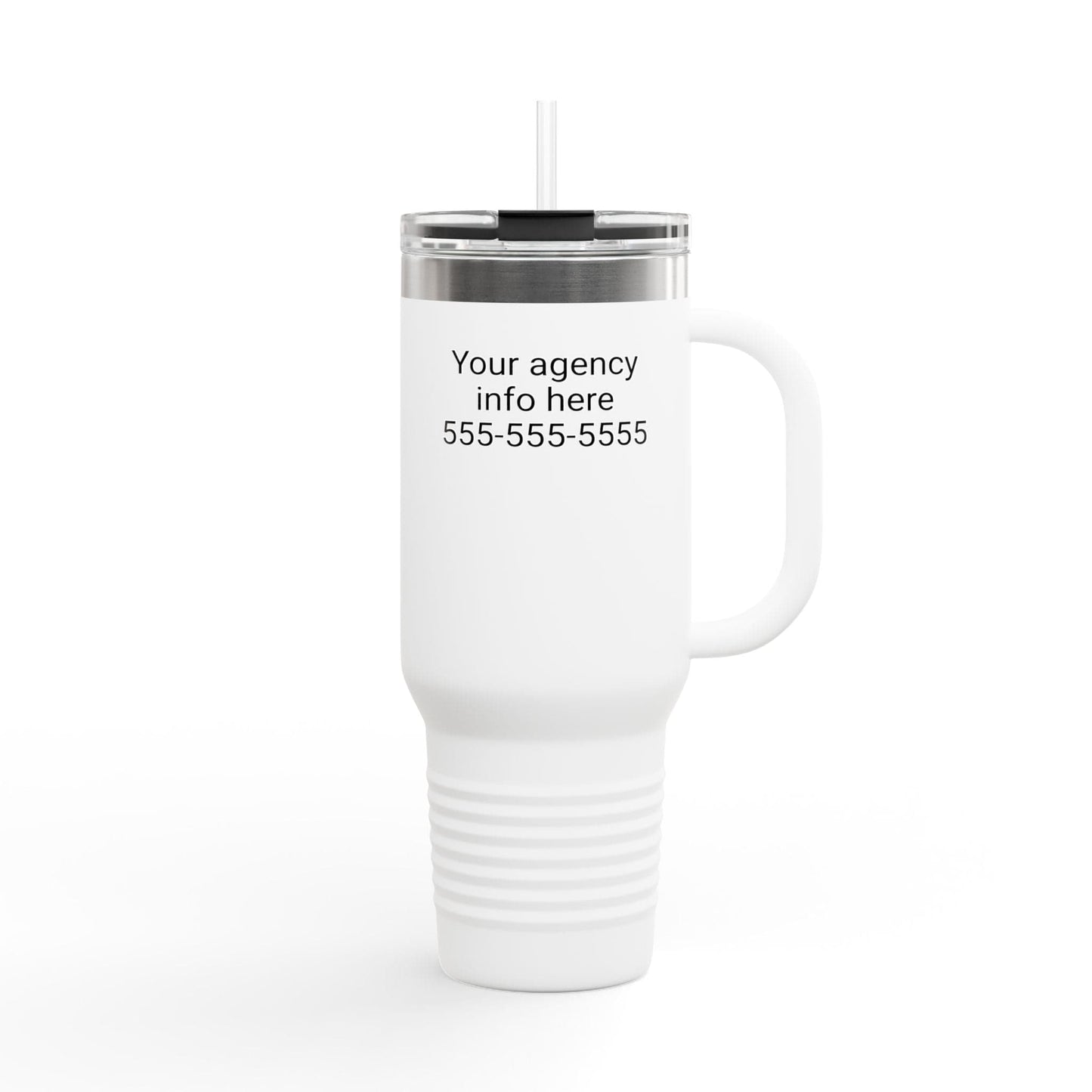 Printify Mug I love insurance personalized agency Insulated Travel Mug, 40oz
