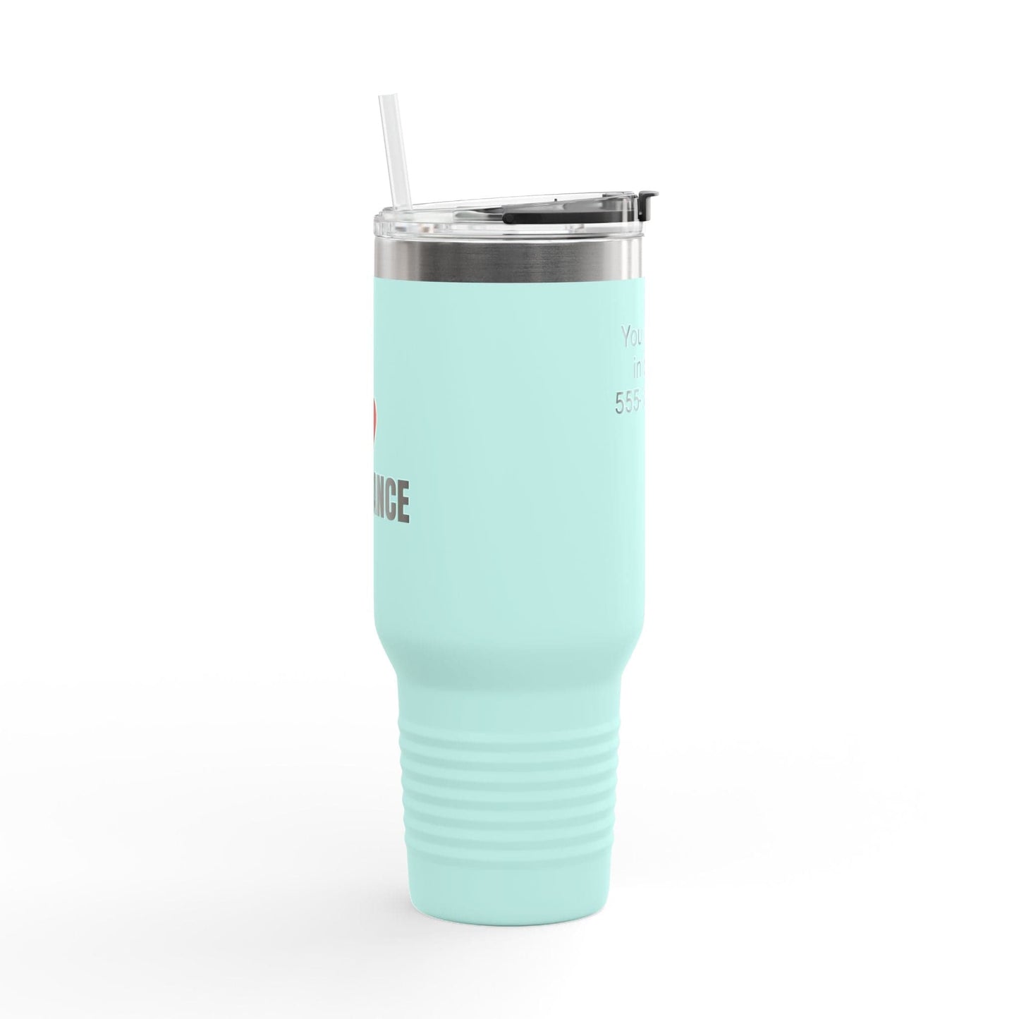 Printify Mug 40oz / Teal I love insurance personalized agency Insulated Travel Mug, 40oz