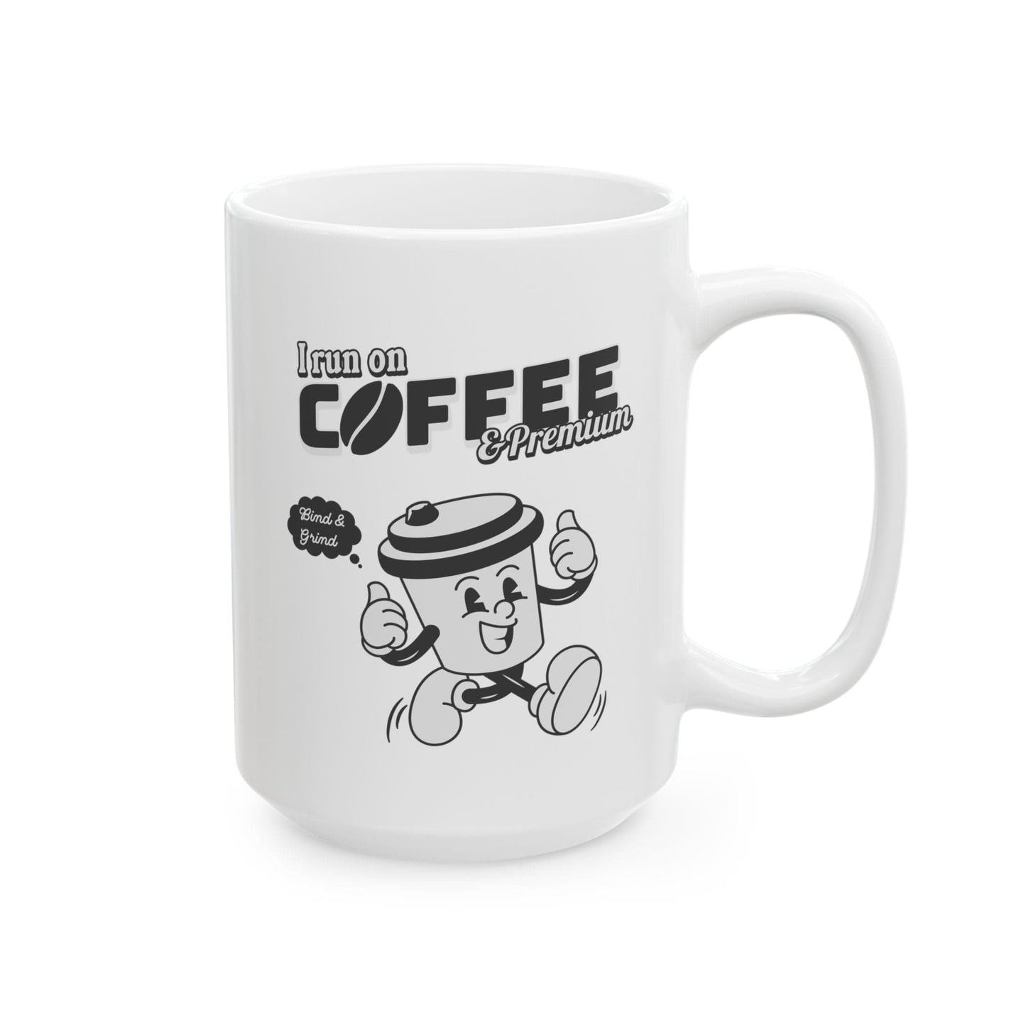 Printify Mug 15oz I run on coffee and premium insurance agent mug 15 oz large