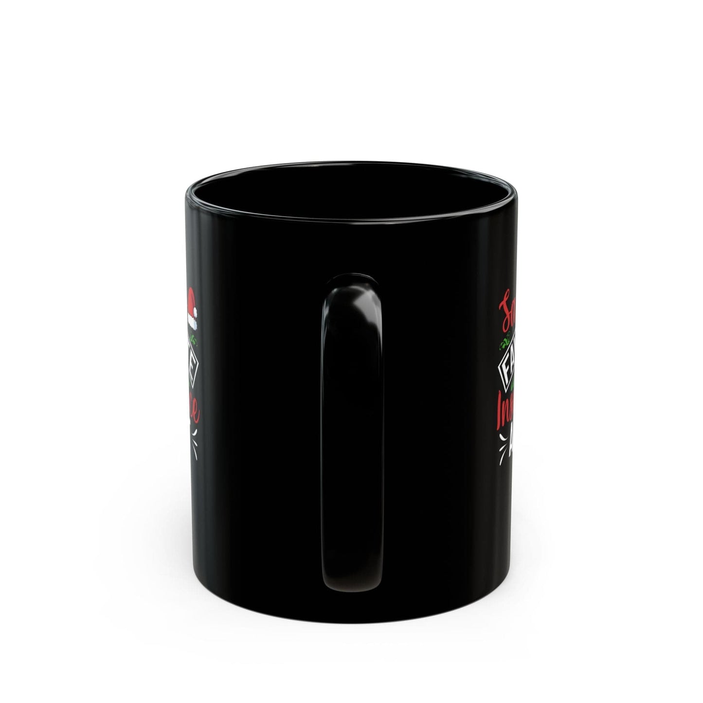 Printify Mug 11oz Santas Favorite Insurance Agent Black Coffee Mug Holiday Gift
