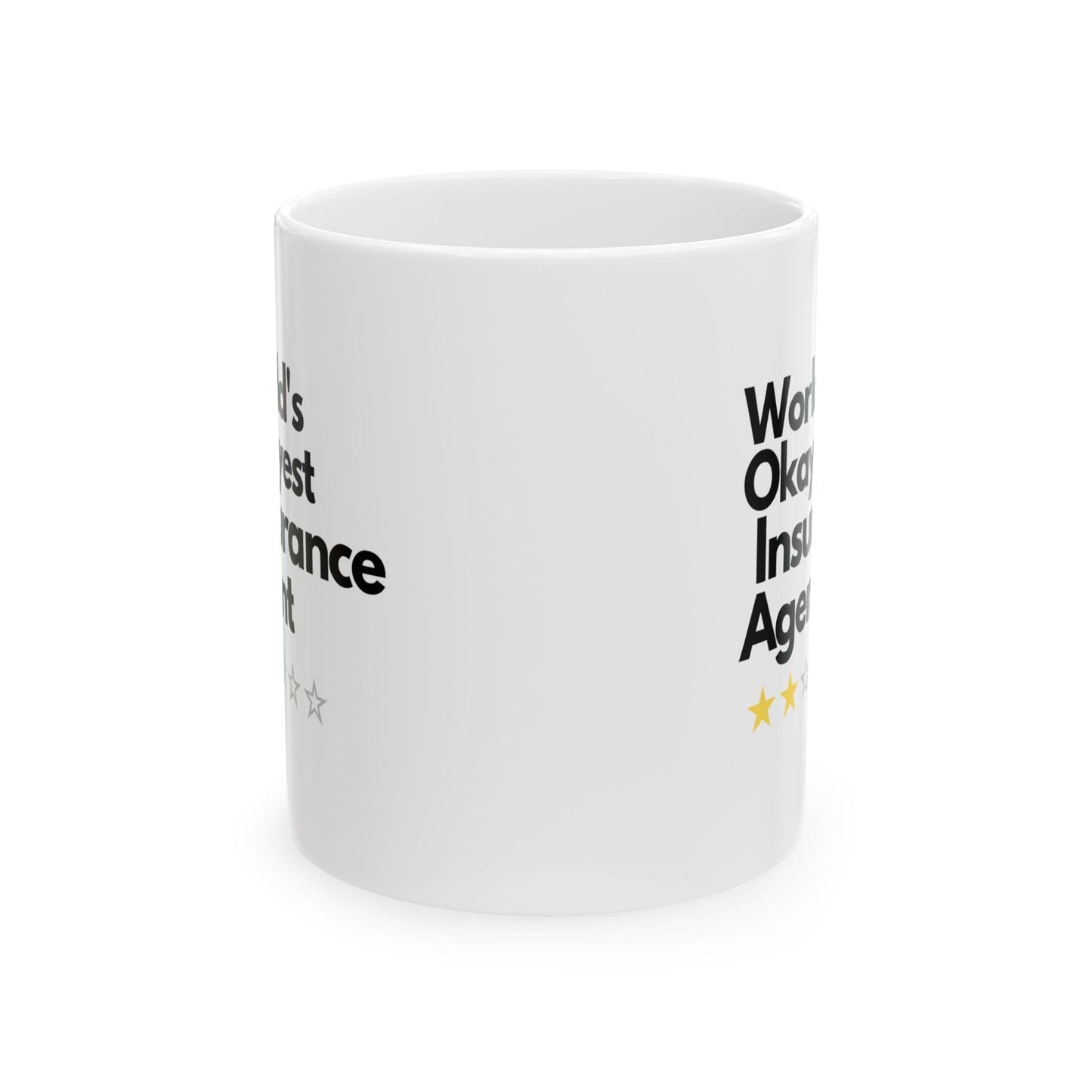 Printify Mug 11oz World's Okayest Insurance Agent Funny Coffee Mug Humorous Gag Gift for Insurance Agent
