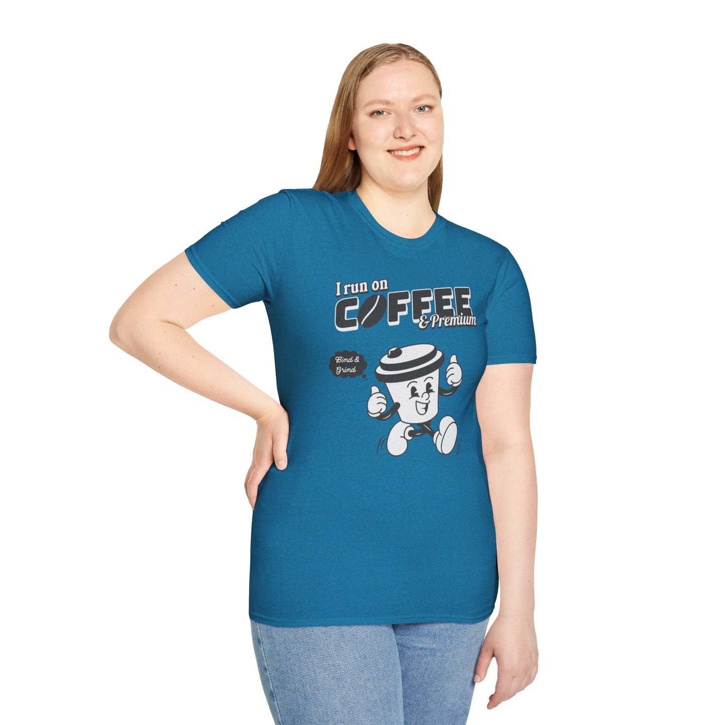 Printify T-Shirt Insurance agents run on coffee and premium retro vintage t shirt soft heathered