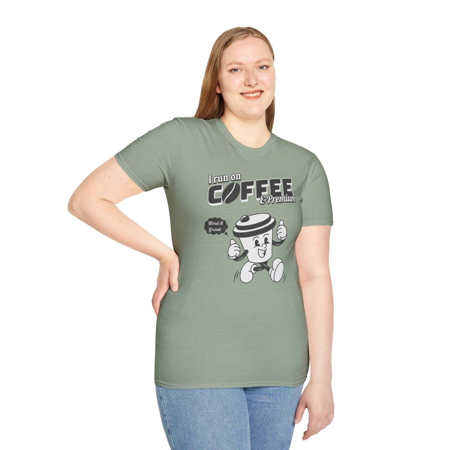 Printify T-Shirt Insurance agents run on coffee and premium retro vintage t shirt soft heathered