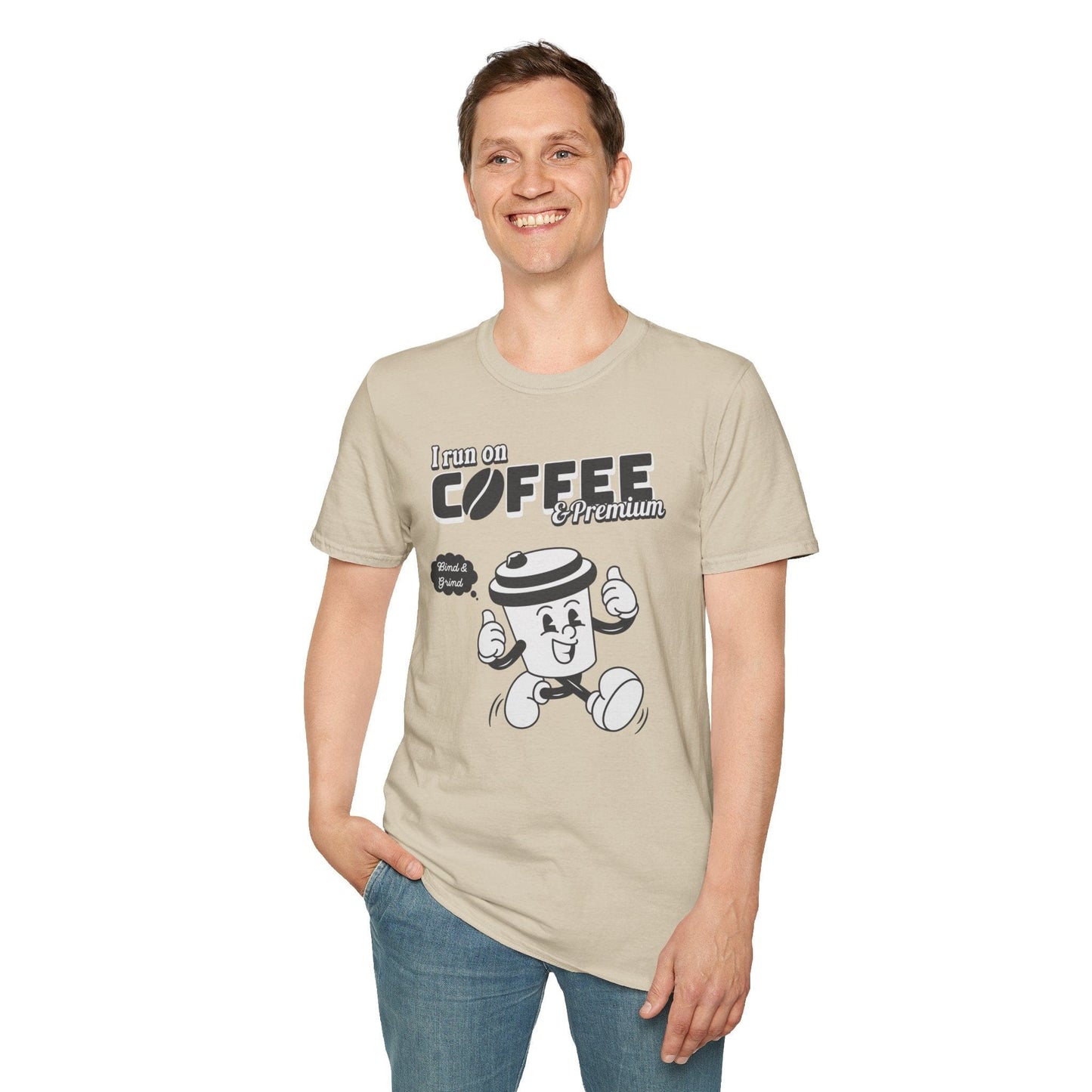 Printify T-Shirt Insurance agents run on coffee and premium retro vintage t shirt soft heathered