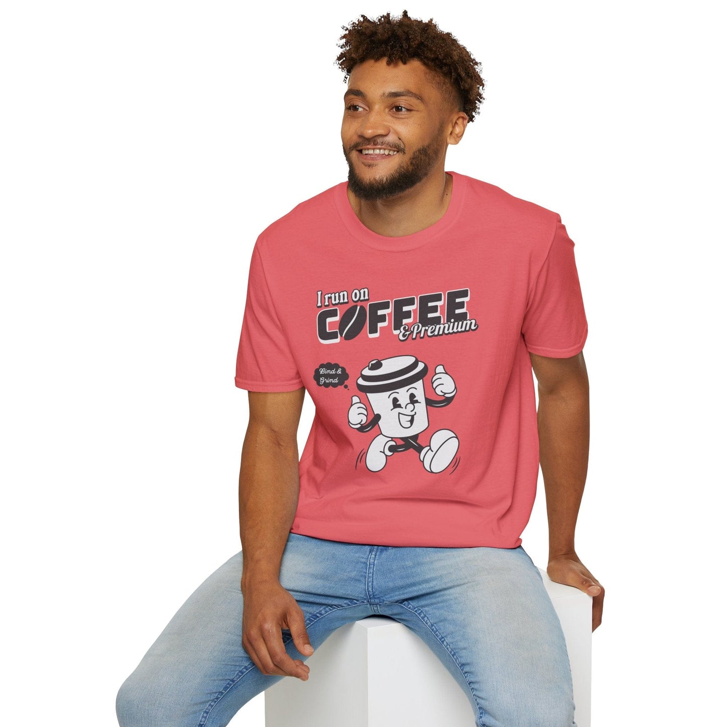Printify T-Shirt Insurance agents run on coffee and premium retro vintage t shirt soft heathered