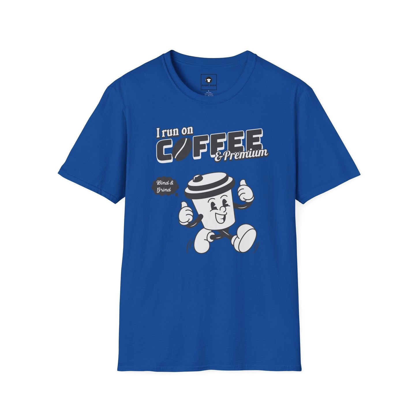 Printify T-Shirt S / Royal Insurance agents run on coffee and premium retro vintage t shirt soft heathered