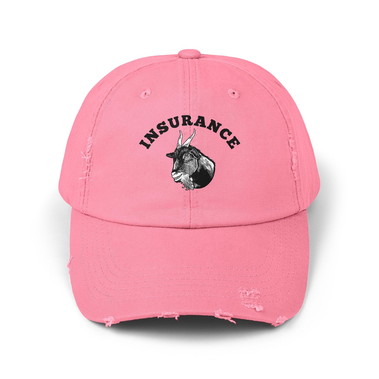 Insurance Goat Unisex Distressed Cap