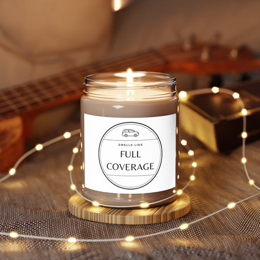 Smells Like Full Coverage Candle the most elusive scent Insurance Agent Joke Candle