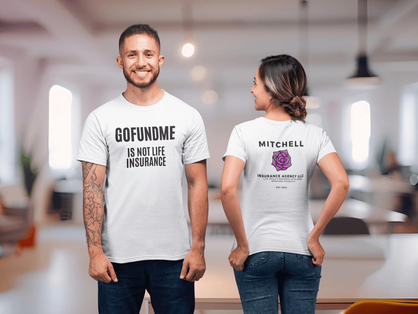 Go Fund Me is not Life Insurance Mens T Shirt Funny Insurance Agent Gift