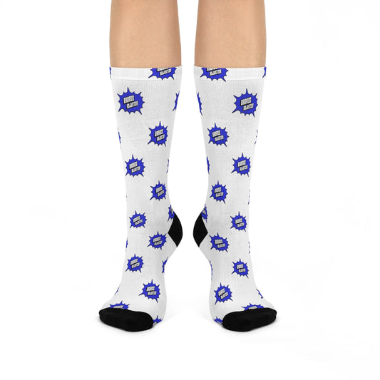 Printify All Over Prints White / One size / 3/4 Crew Bad Ass Adjuster Funny Cushioned Crew Socks