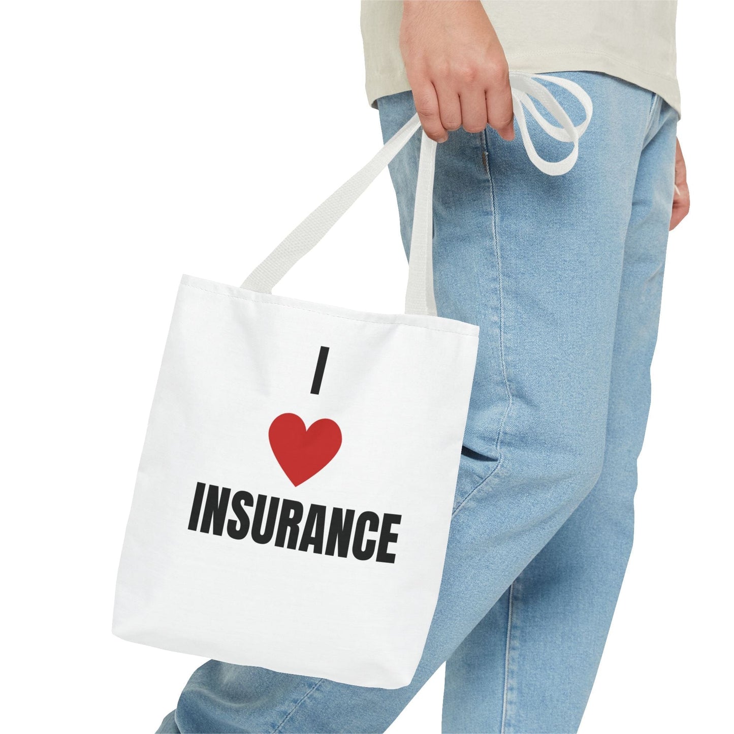 Printify Bags I Love insurance all purpose tote bag for insurance professionals