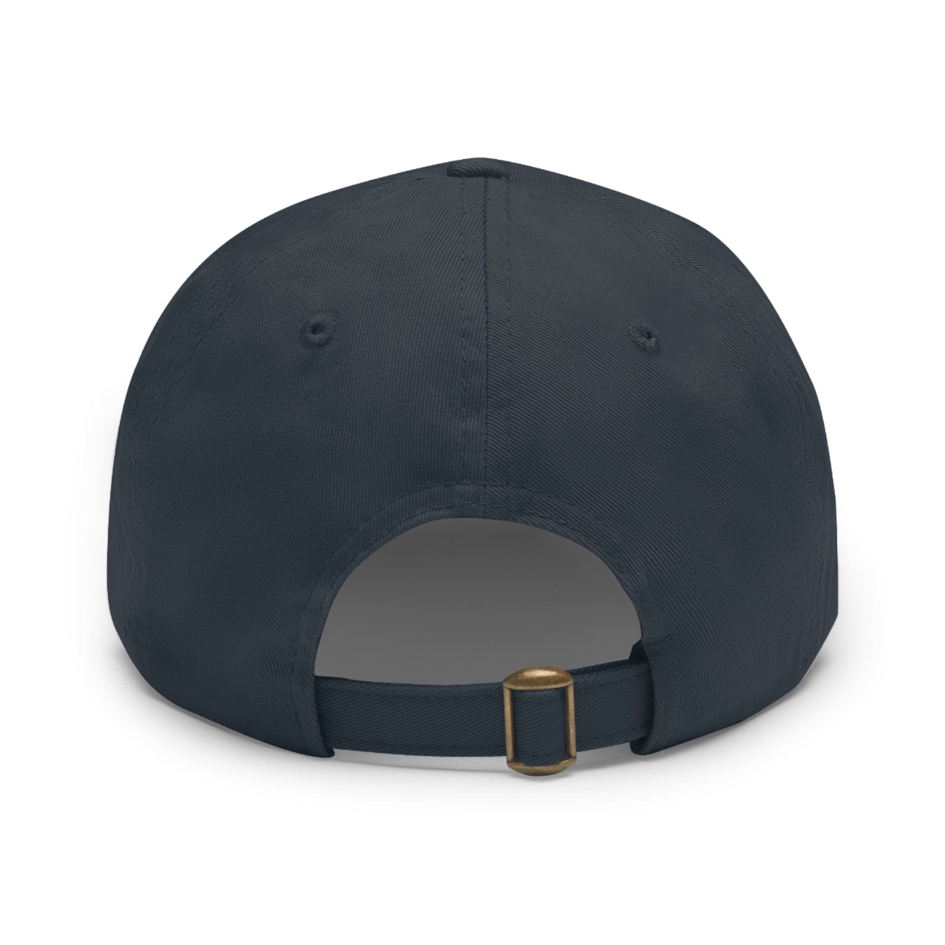 Printify Hats Go Fund Me is not Life Insurance Dad Hat with Leather Patch (Rectangle)