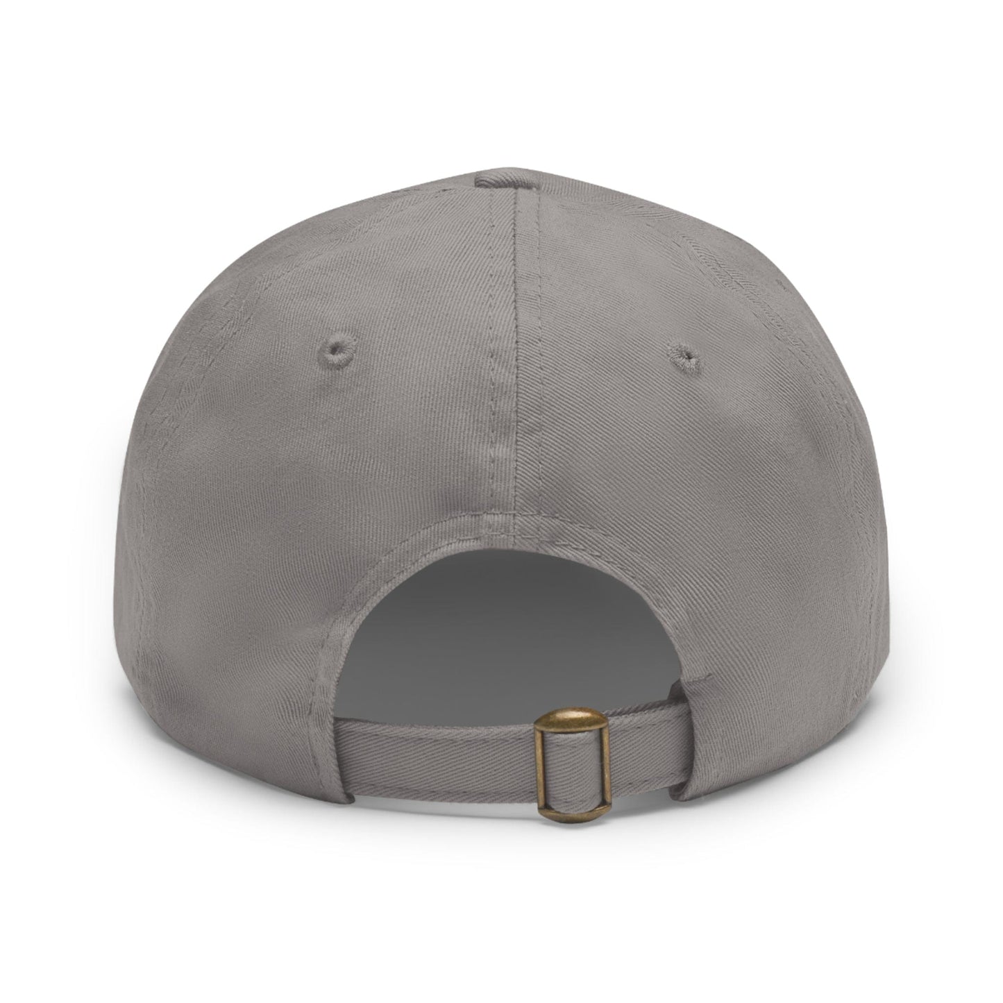 Printify Hats Go Fund Me is not Life Insurance Dad Hat with Leather Patch (Rectangle)