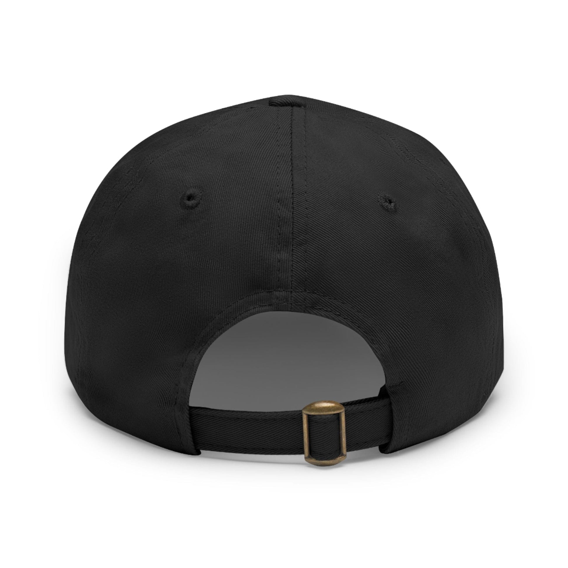 Printify Hats Go Fund Me is not Life Insurance Dad Hat with Leather Patch (Rectangle)