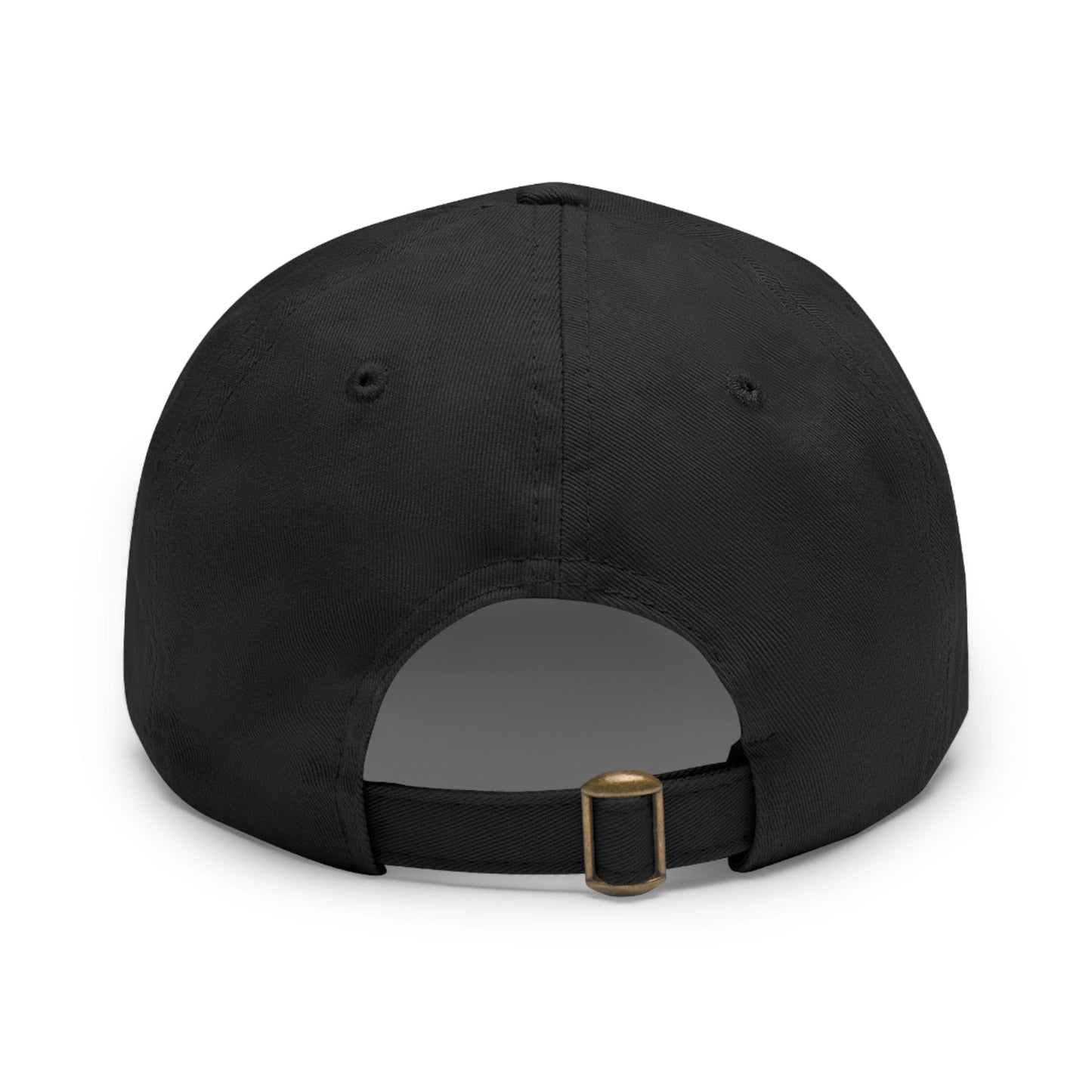 Printify Hats Go Fund Me is not Life Insurance Dad Hat with Leather Patch (Rectangle)