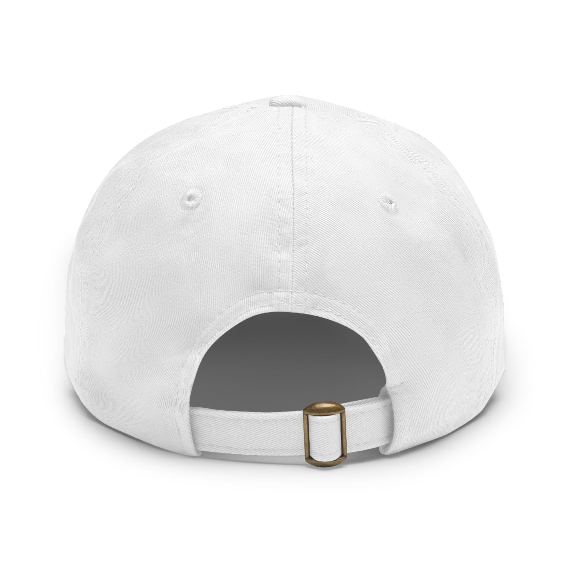 Printify Hats Go Fund Me is not Life Insurance Dad Hat with Leather Patch (Rectangle)