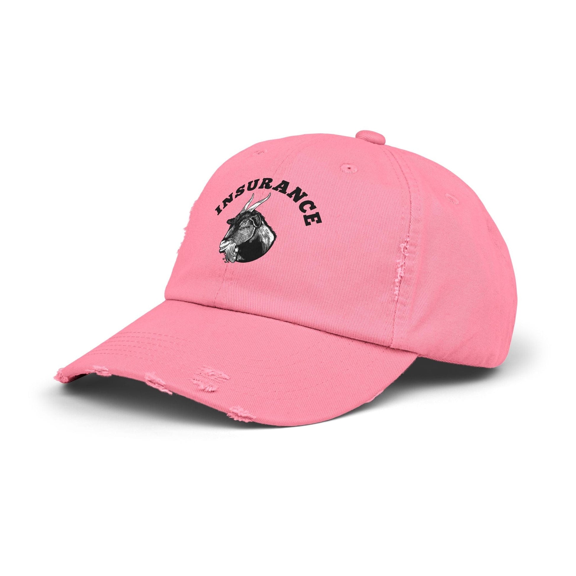 Printify Hats Insurance Goat Unisex Distressed Cap