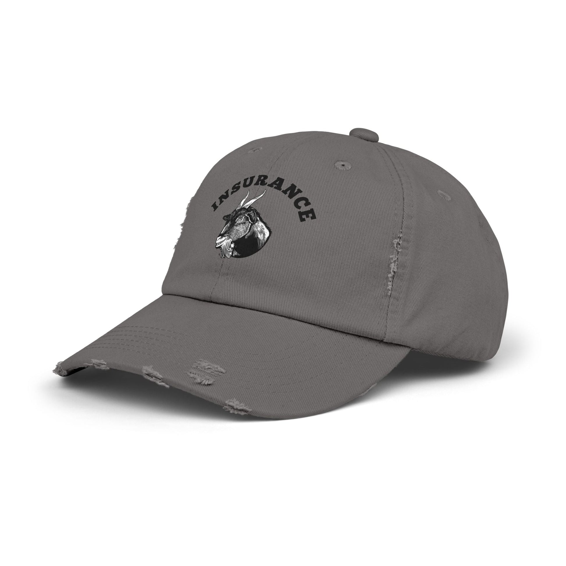 Printify Hats Insurance Goat Unisex Distressed Cap