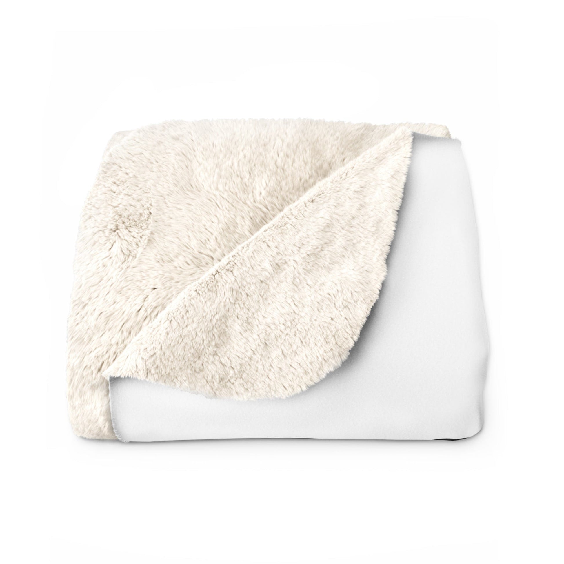 Printify Home Decor 50" × 60" Go Fund Me is not Life Insurance Sherpa Fleece Blanket Heavyweight 50x60