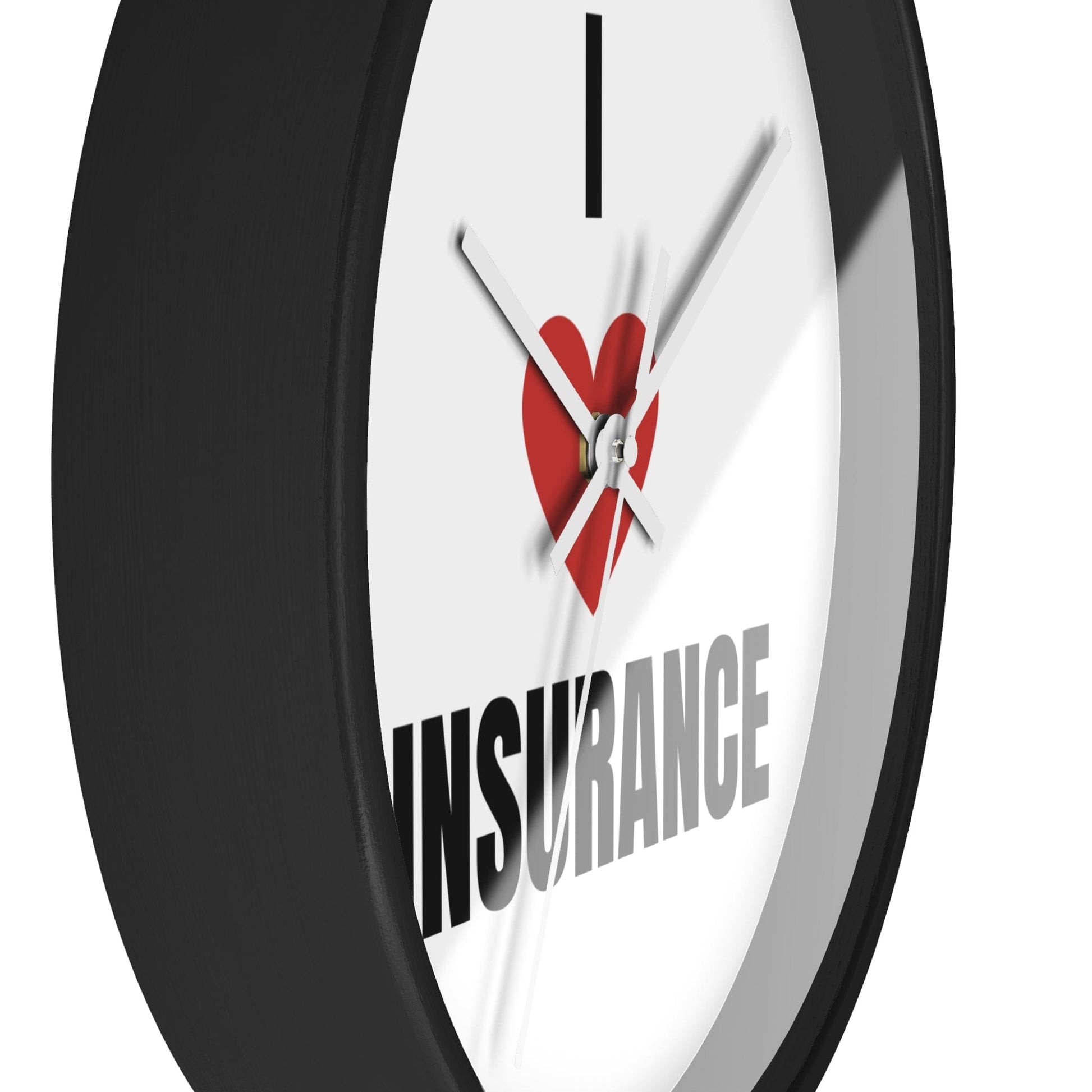 Printify Home Decor I Love Insurance Wall Clock - Unique Office Decor for Insurance Professionals