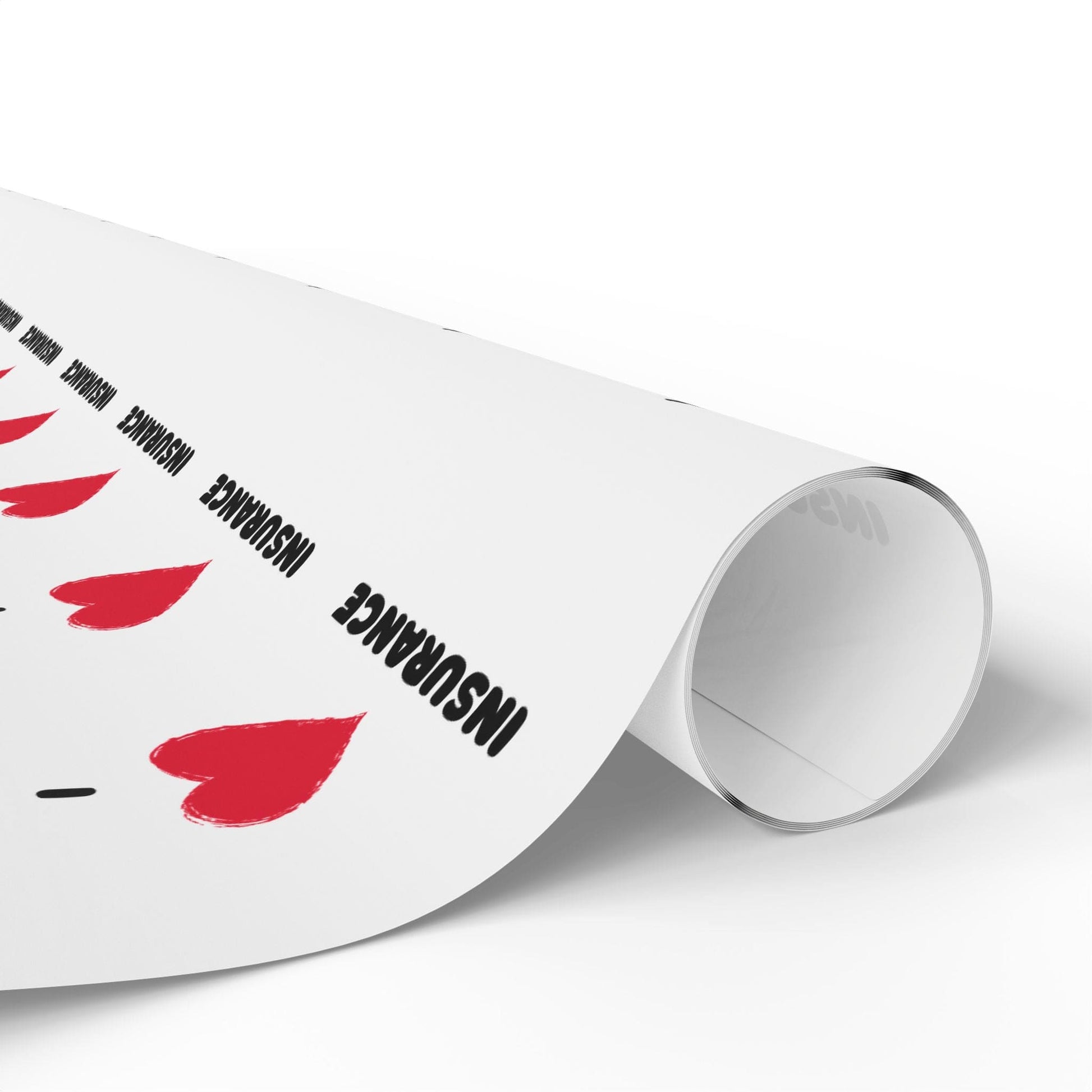 Printify Home Decor 30" x 36" / Glossy I love insurance wrapping paper for insurance agents gifts