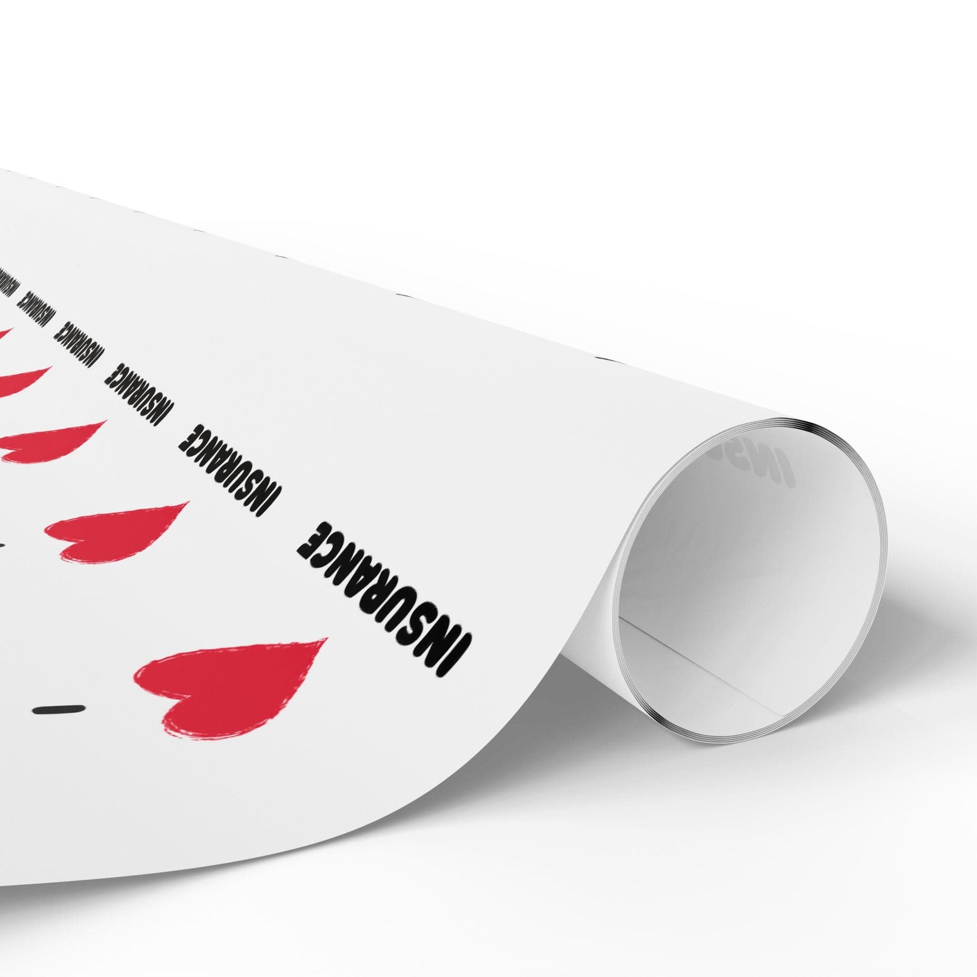 Printify Home Decor 30" x 36" / Glossy I love insurance wrapping paper for insurance agents gifts