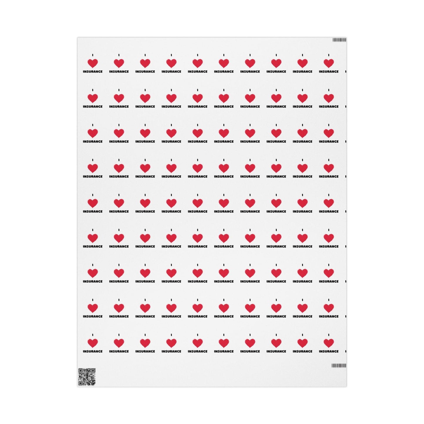 Printify Home Decor 30" x 36" / Glossy I love insurance wrapping paper for insurance agents gifts