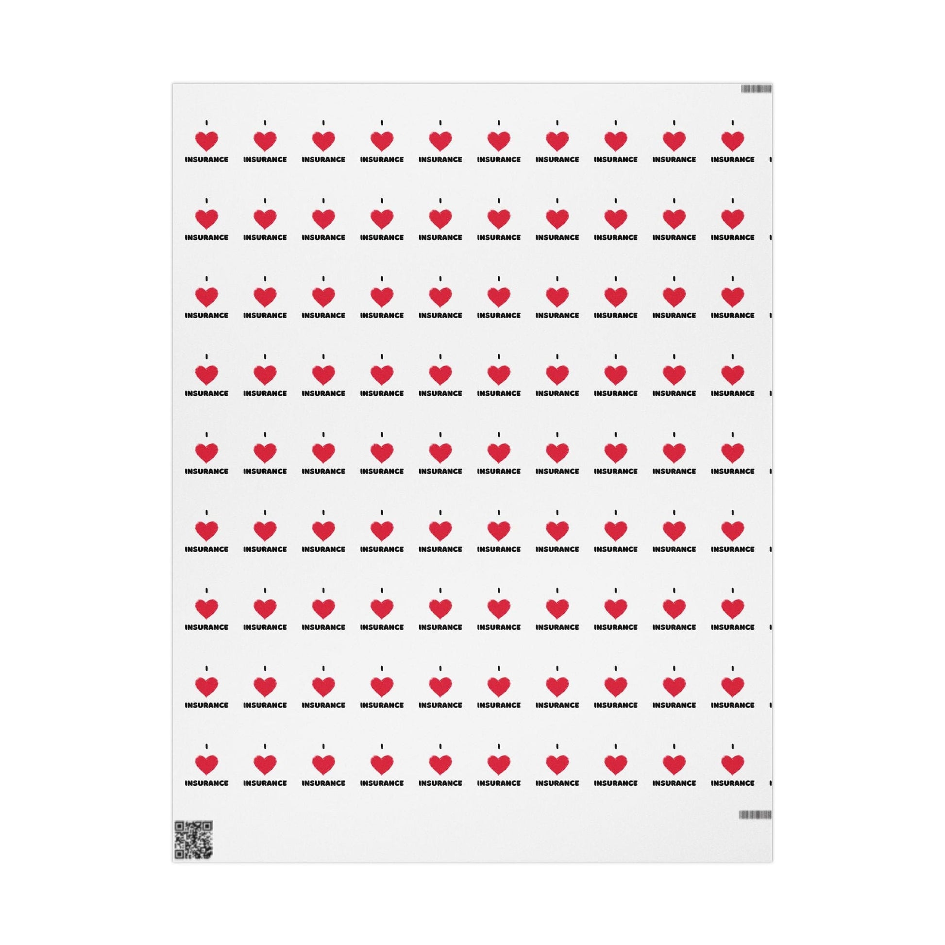 Printify Home Decor 30" x 36" / Glossy I love insurance wrapping paper for insurance agents gifts