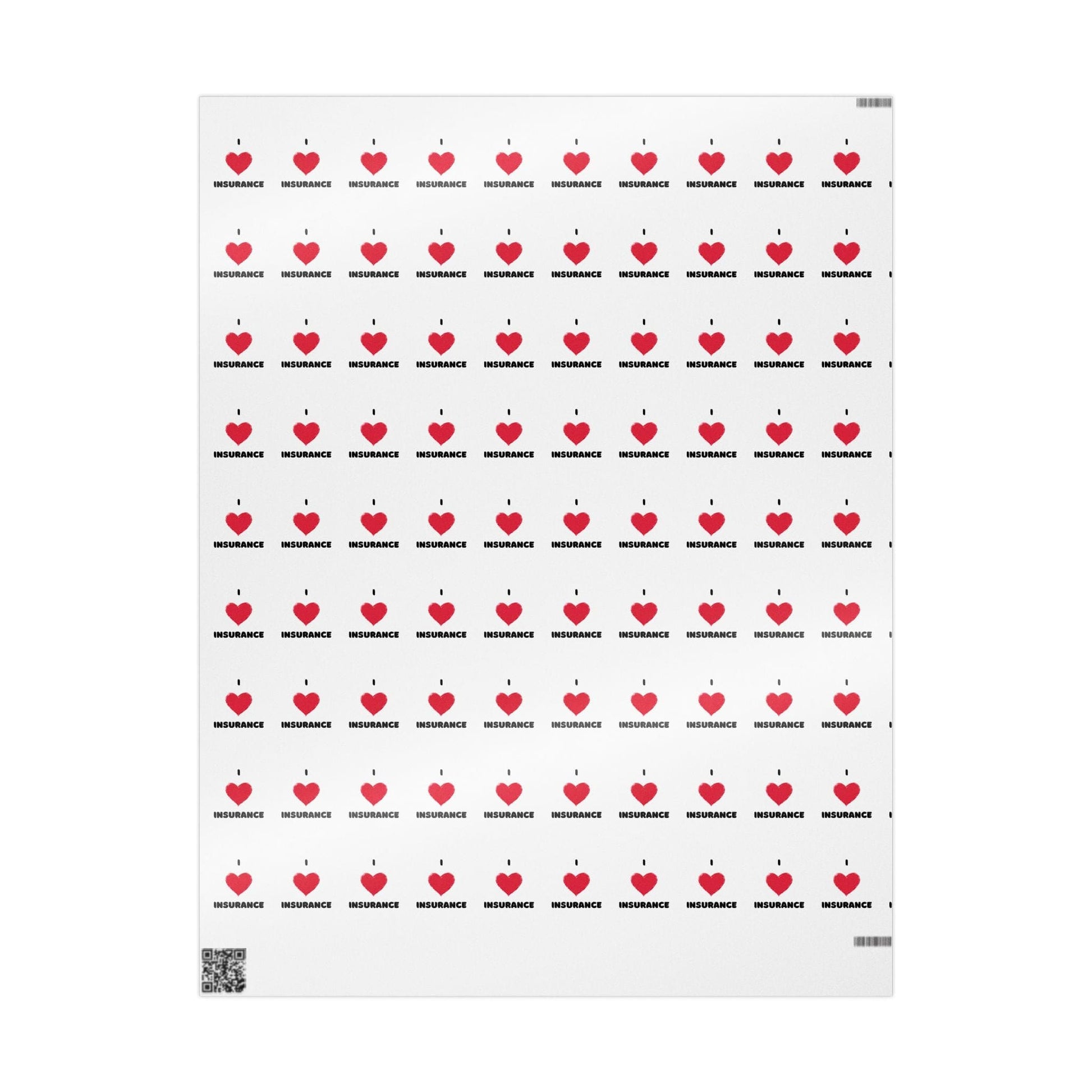 Printify Home Decor 30" x 36" / Glossy I love insurance wrapping paper for insurance agents gifts