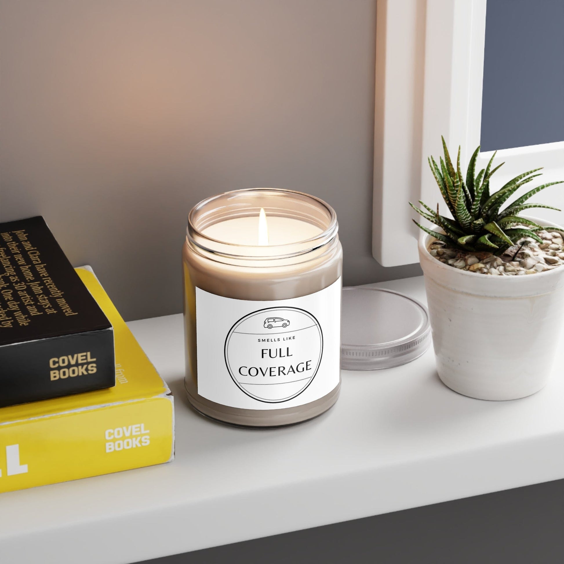 Printify Home Decor Comfort Spice / One size Smells Like Full Coverage Candle the most elusive scent Insurance Agent Joke Candle