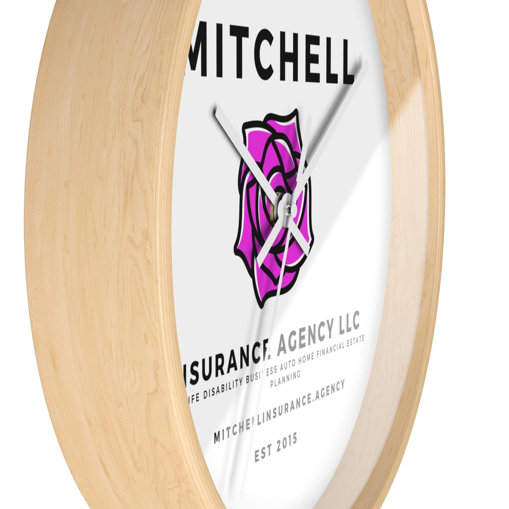 Printify Home Decor Your Custom  Insurance Agency Logo Wall Clock - Personalized Office Decor